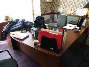 My desk, after a recent tidying. 